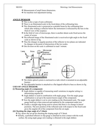 METROLOGY & MEASUREMENT Unit 1 notes (5 files merged) | PDF
