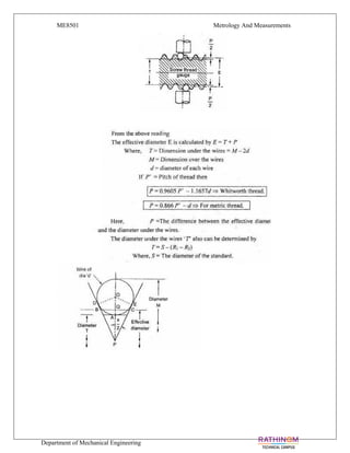 METROLOGY & MEASUREMENT Unit 1 notes (5 files merged) | PDF