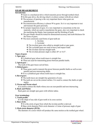 METROLOGY & MEASUREMENT Unit 1 notes (5 files merged) | PDF