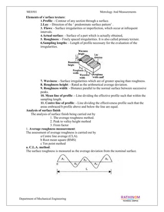 Pattern Metrology METROLOGY & MEASUREMENT Unit 1 notes (5 files merged) | PDF