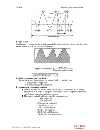 METROLOGY & MEASUREMENT Unit 1 notes (5 files merged) | PDF