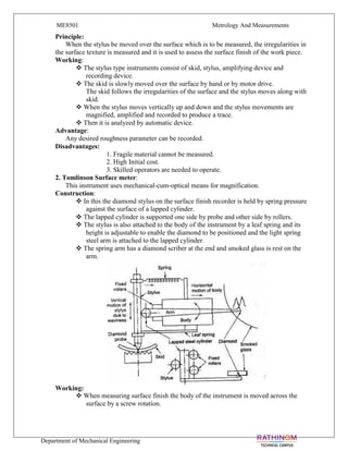 METROLOGY & MEASUREMENT Unit 1 notes (5 files merged) | PDF