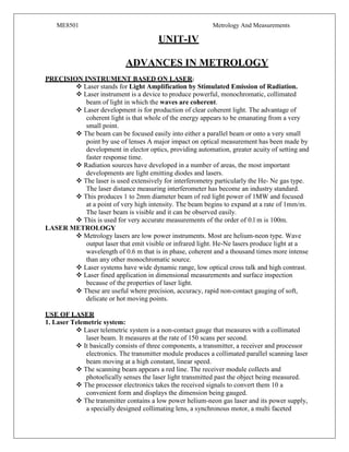 METROLOGY & MEASUREMENT Unit 1 notes (5 files merged) | PDF