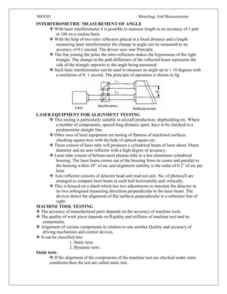 METROLOGY & MEASUREMENT Unit 1 notes (5 files merged) | PDF