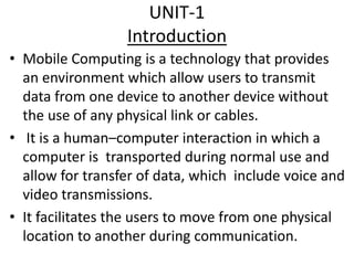 UNIT-1 Mobile computing (2).pptx for notes | PPTX