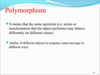 Polymorph For Modelling Unit 1( modelling concepts & class modeling) | PPT