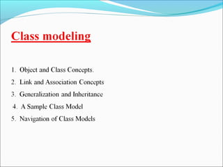 Unit 1( modelling concepts & class modeling) | PPT