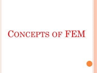 CONCEPTS OF FEM
 