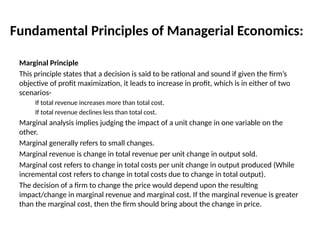Marginal Principle Table UNIT -1 notes managerial economics includes principle of Managerial ...