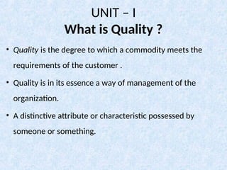 UNIT-1 NOTES PPT.ppt total quality management all units covered thisppt ...