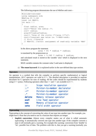 OOPS_Unit_1 | PDF image.