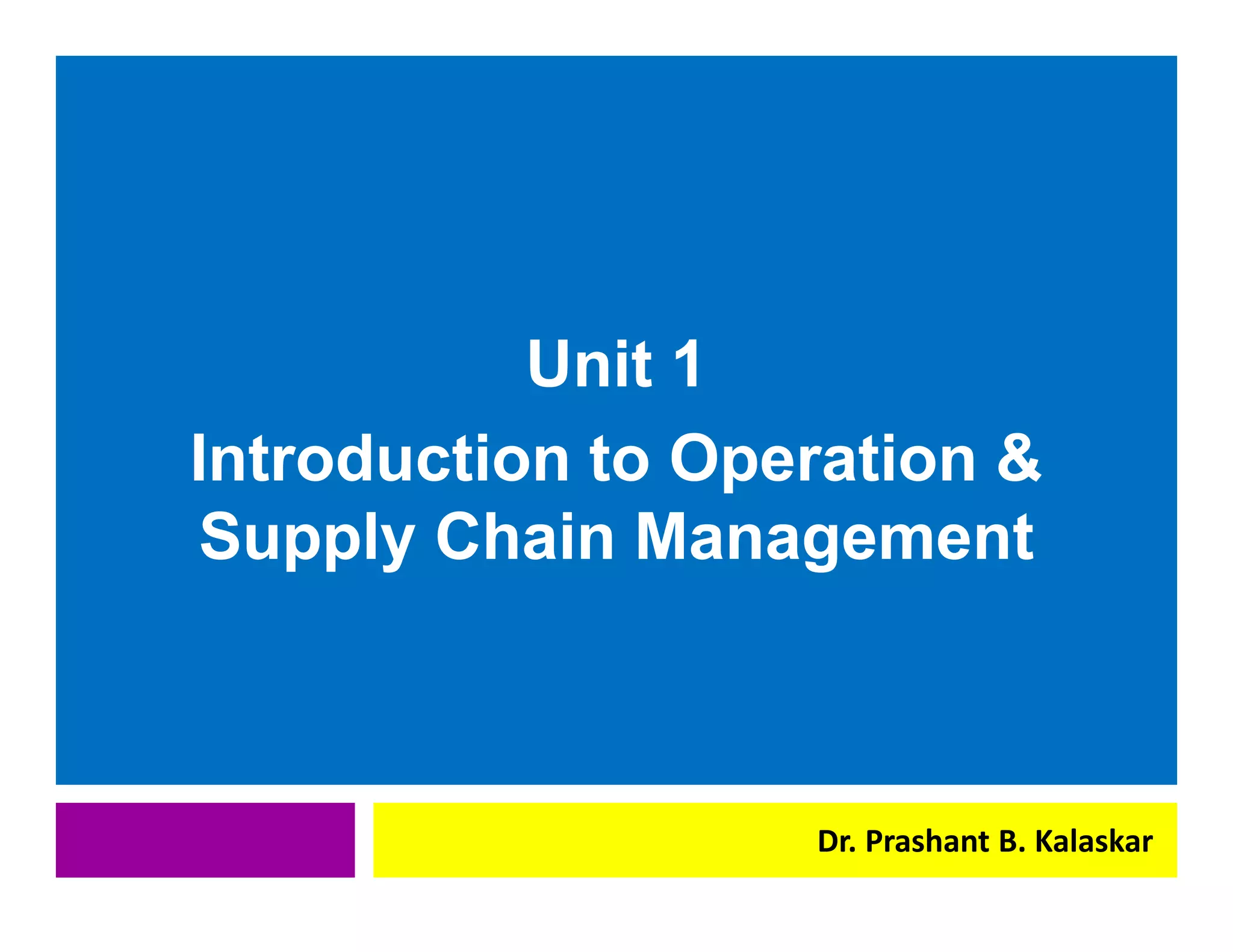 Introduction to Operations and Supply Chain Management | PDF