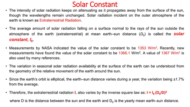 MEASUREMENT OF SOLAR RADIATION BY INSTRUMENTS | PDF