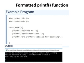 Formatted printf() function
 