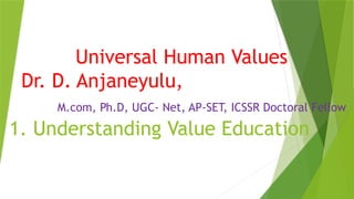 Universal Human Values for Bachelor Students | PPTX