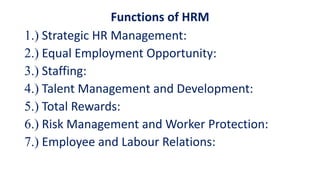 Introduction to HRM - Dr.J.Mexon