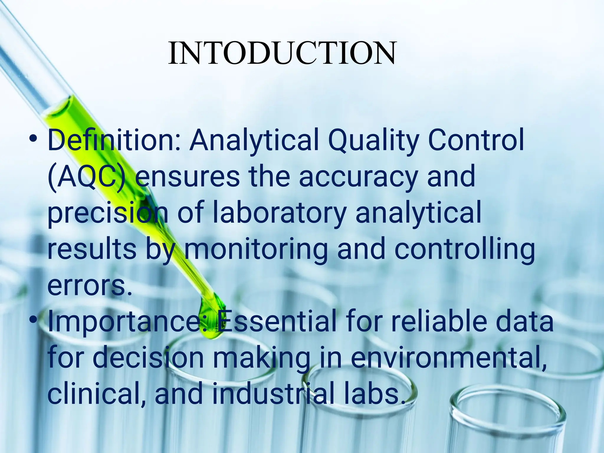 Analytical quality control - analytical chemistry | PPTX