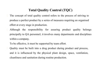 Total Quality Management(TQM)
According to ISO, TQM is definedas: "A management approach of
an organisation centred on qua...