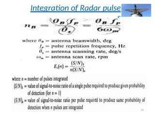 Integration of Radar pulse
s
61
 