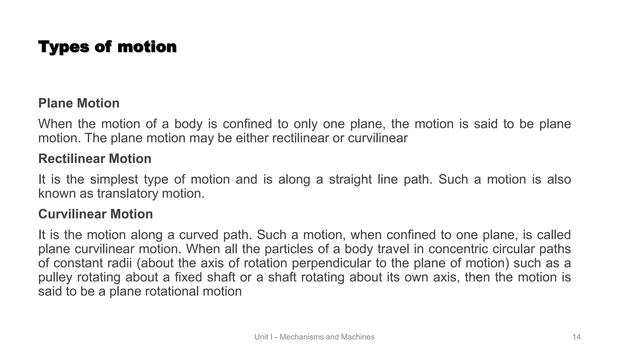 Mechanisms & Machines