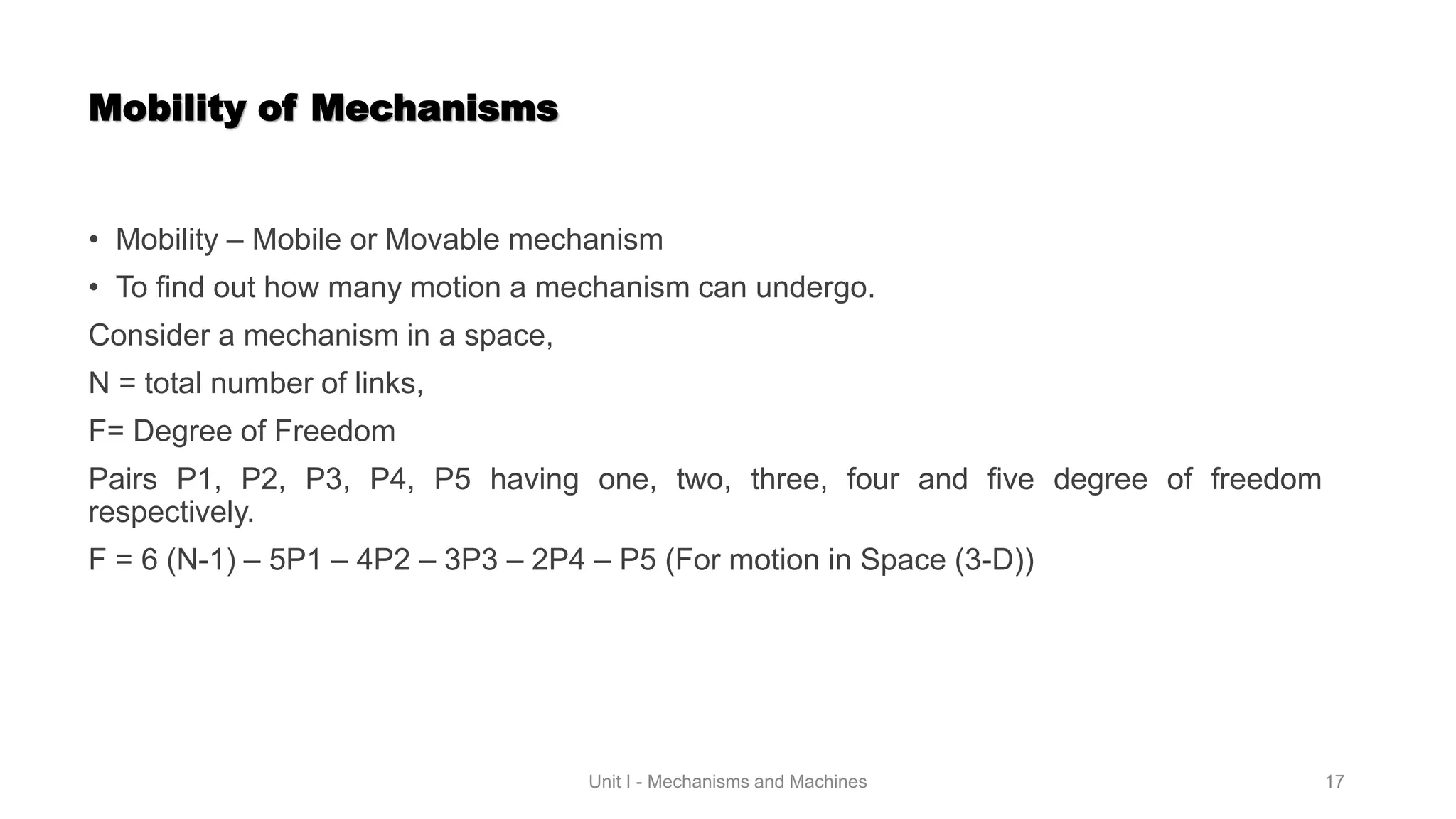Mechanisms & Machines