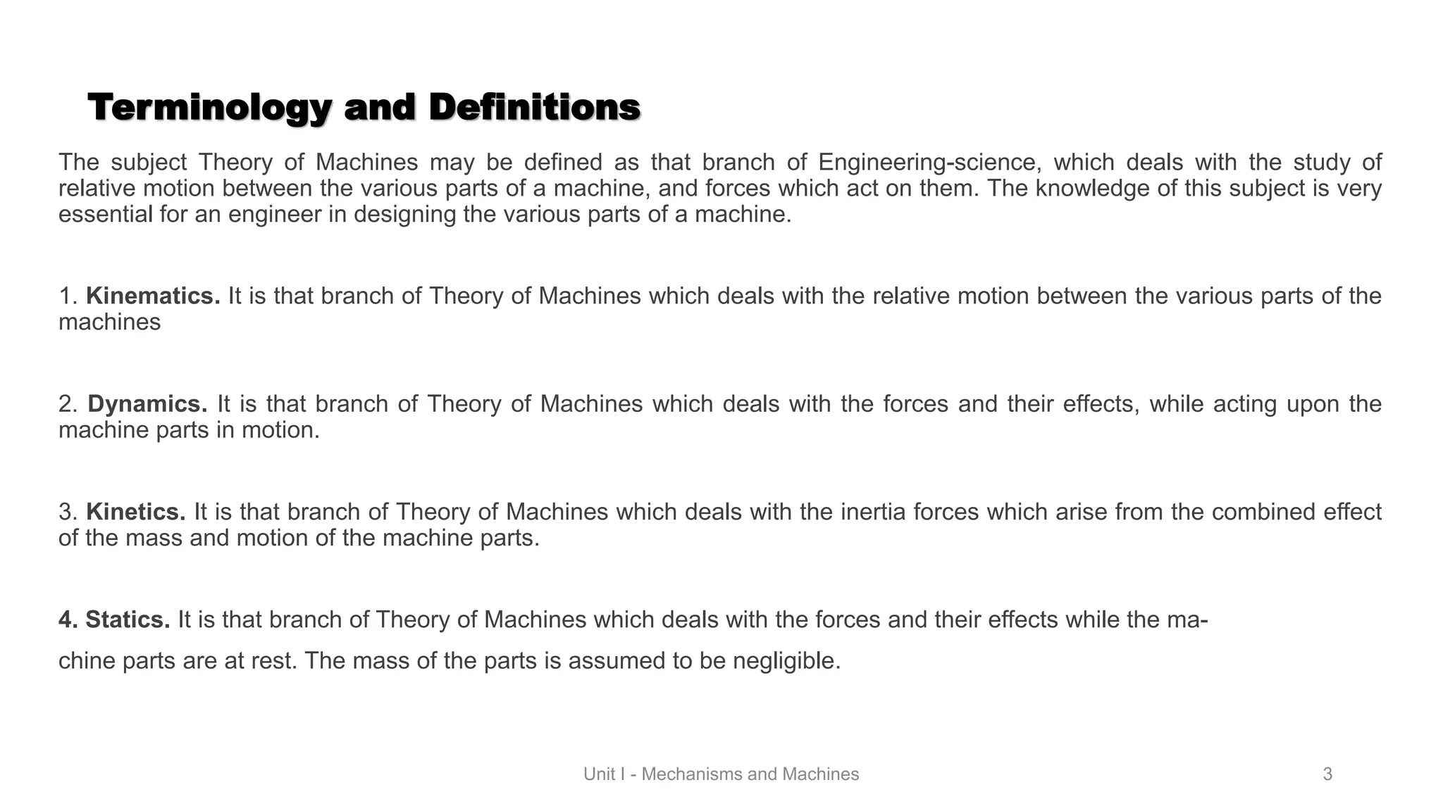 Mechanisms & Machines
