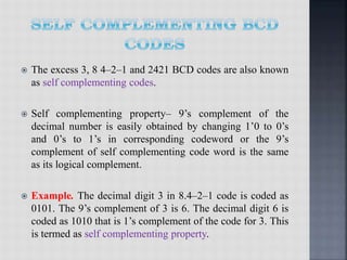review of number systems and codes | PPTX