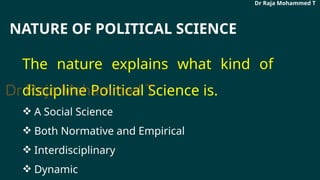 Unit - 1 Understanding Political Science As A Discipline Scope and ...