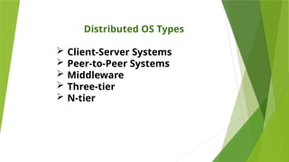 Advanced Operating Systems- Distributed OS | PPTX | Operating Systems ...