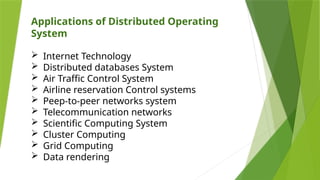 Advanced Operating Systems- Distributed OS | PPTX image.