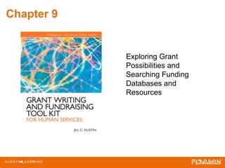 Chapter 9
Exploring Grant
Possibilities and
Searching Funding
Databases and
Resources
 