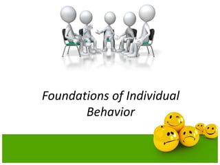 Foundations of Individual
Behavior
 