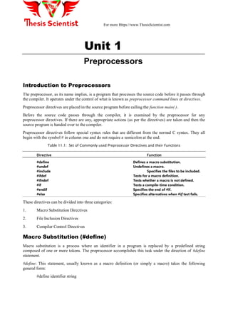 Introduction to Preprocessors | PDF