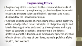 UNIT II ENGINEERING ETHICS | PPTX