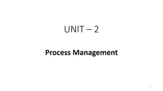 OS UNIT – 2 - Process Management