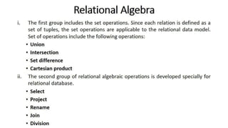 DBMS Unit 2 - Relational Model | PDF