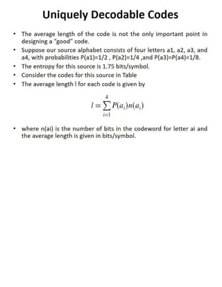 DCDR Unit-2 Mathematical Preliminaries for Lossless Compression Models