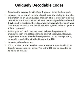 DCDR Unit-2 Mathematical Preliminaries for Lossless Compression Models