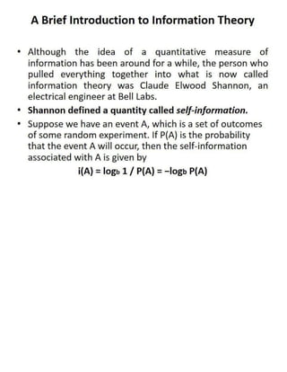DCDR Unit-2 Mathematical Preliminaries for Lossless Compression Models
