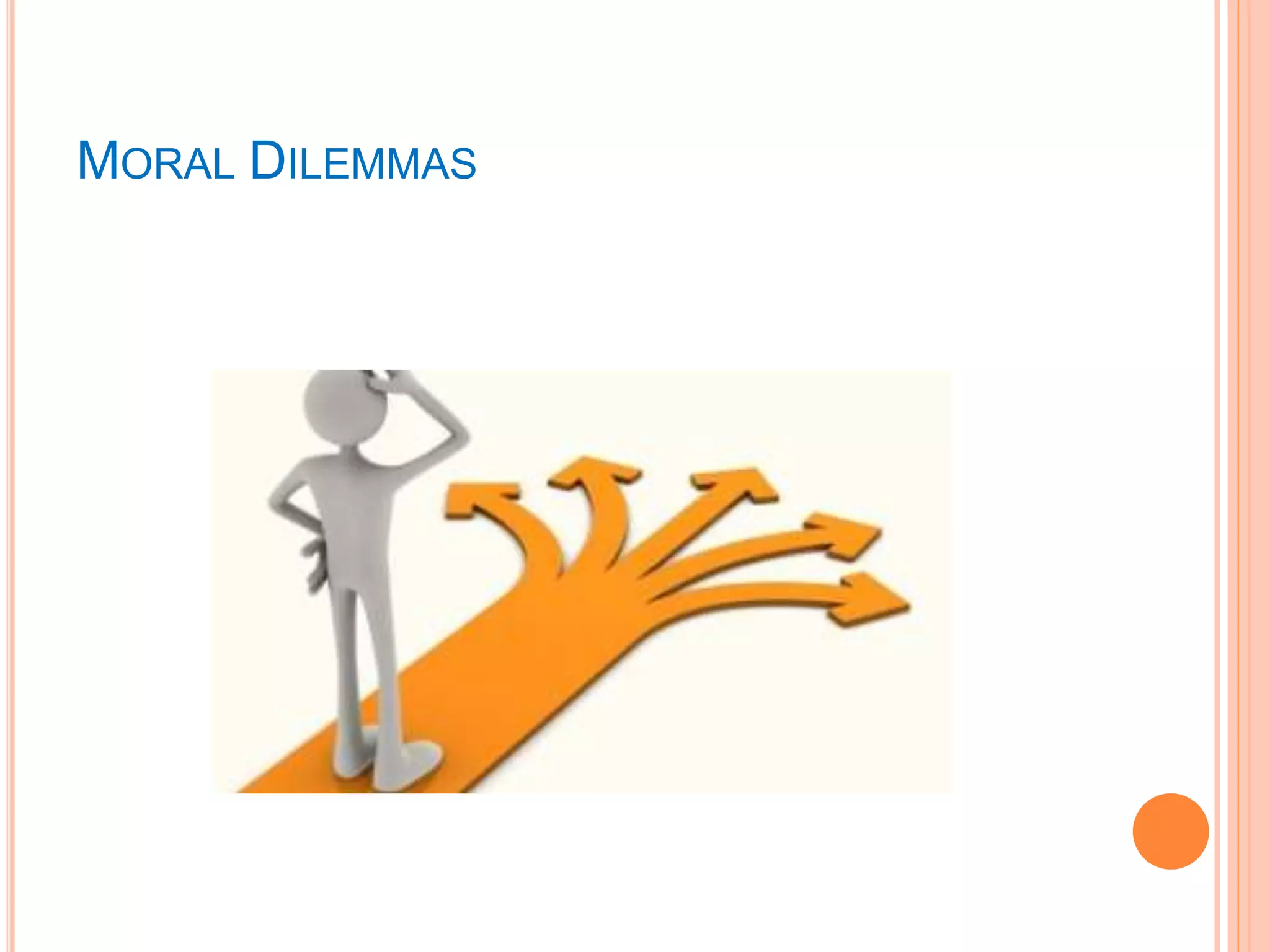 MORAL DILEMMAS
 