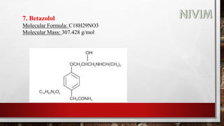 7. Betazolol
Molecular Formula: C18H29NO3
Molecular Mass: 307.428 g/mol
 