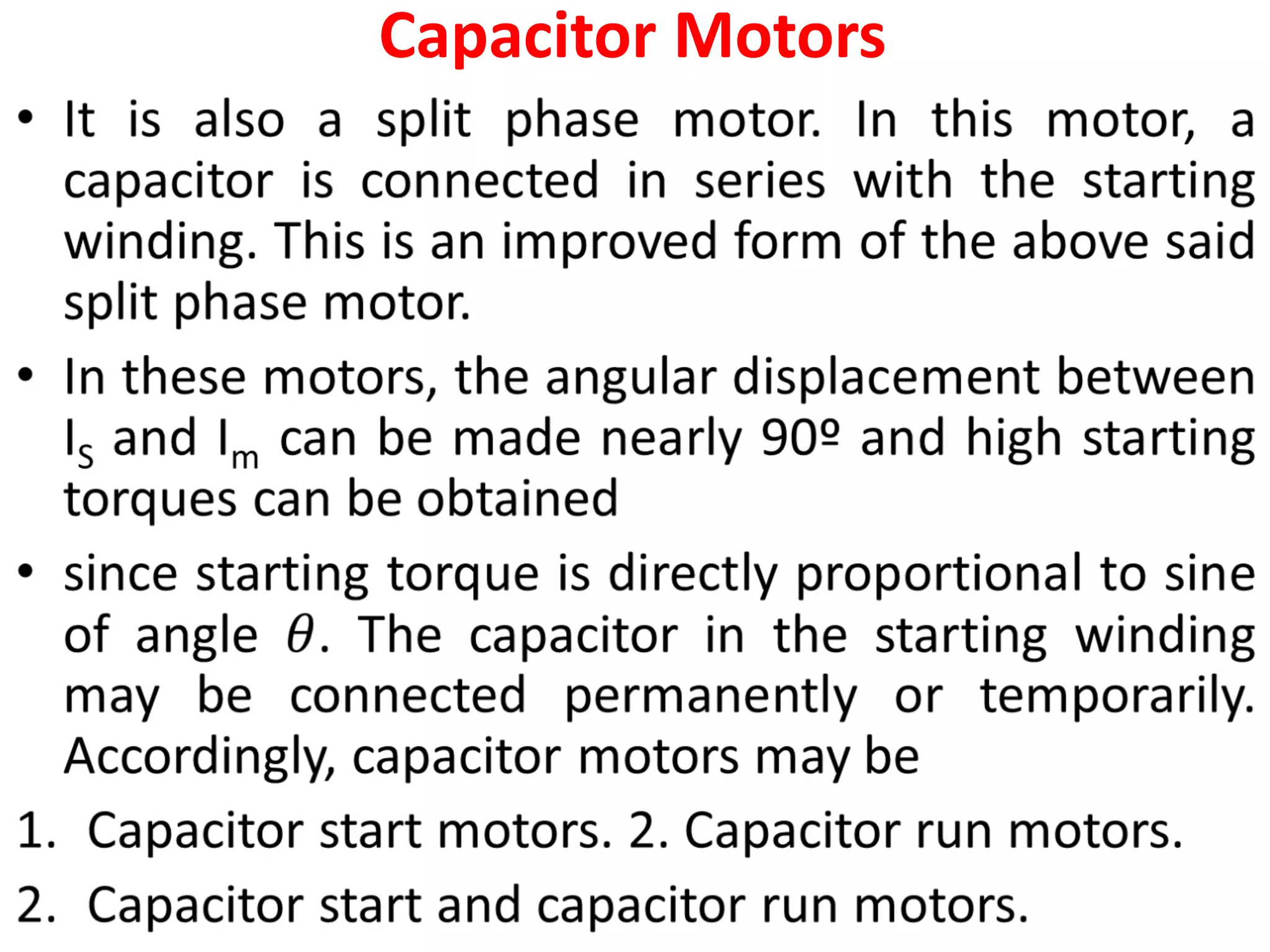 Capacitor Motors
 