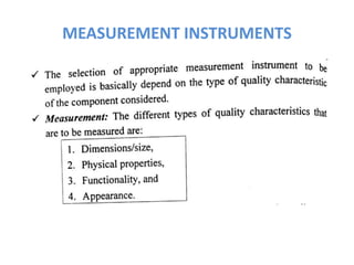 MEASUREMENT INSTRUMENTS
 