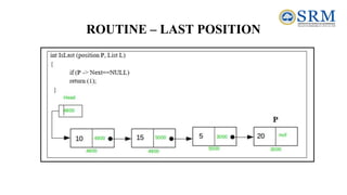 ROUTINE – LAST POSITION
 