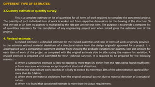 Quantity Estimation Examples specification estimation and valuation of a building | PPTX