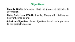 Step Wise Project Planning: Project Scope, Objectives, Infrastructure ...