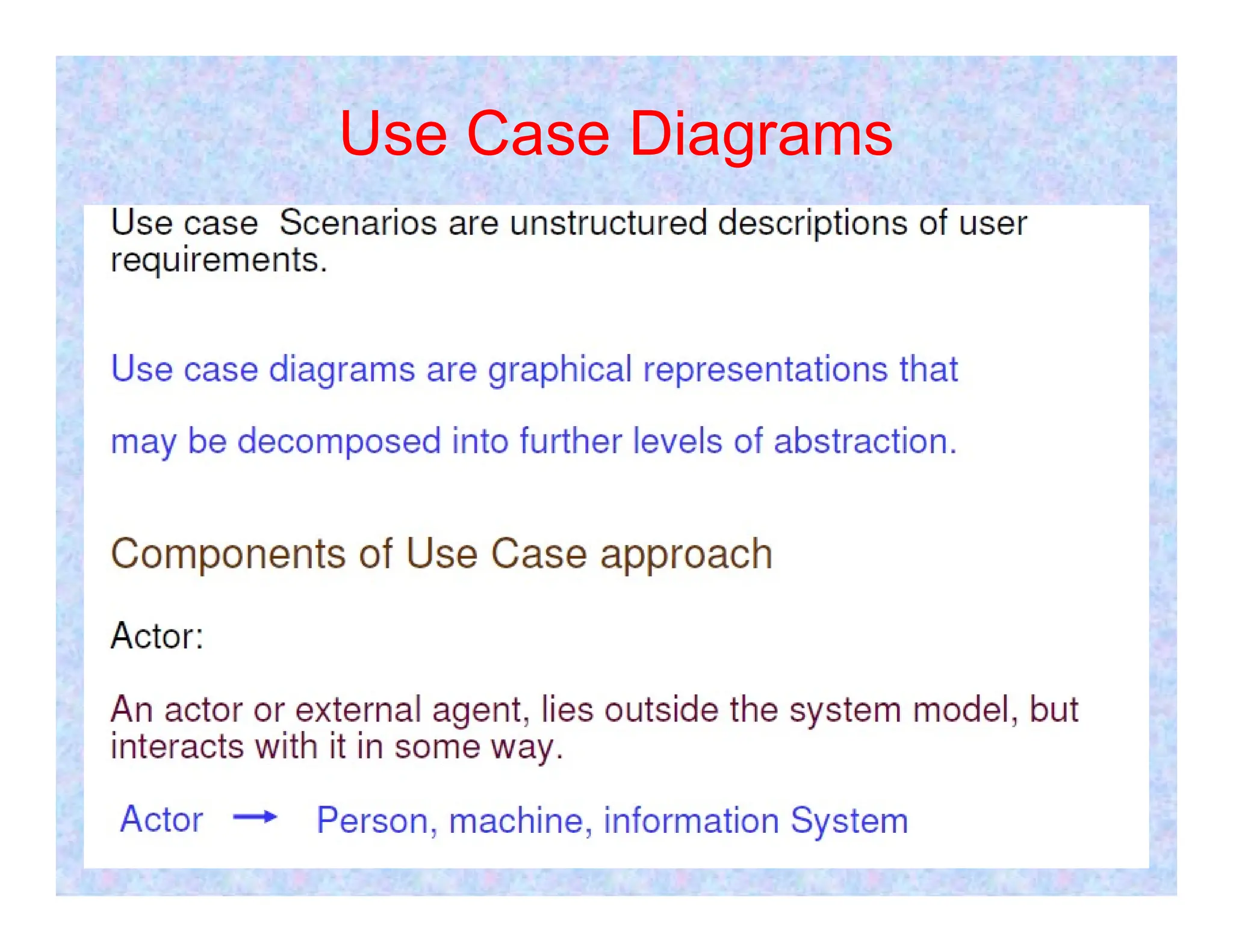 Use Case Diagrams
 