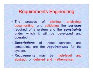 Software Engineering REQUIREMENTS ANALYSIS AND SPECIFICATION | PDF