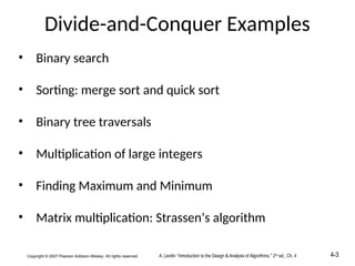 divide and conquer ppt in Design and Analysis of Algorithms | PPT