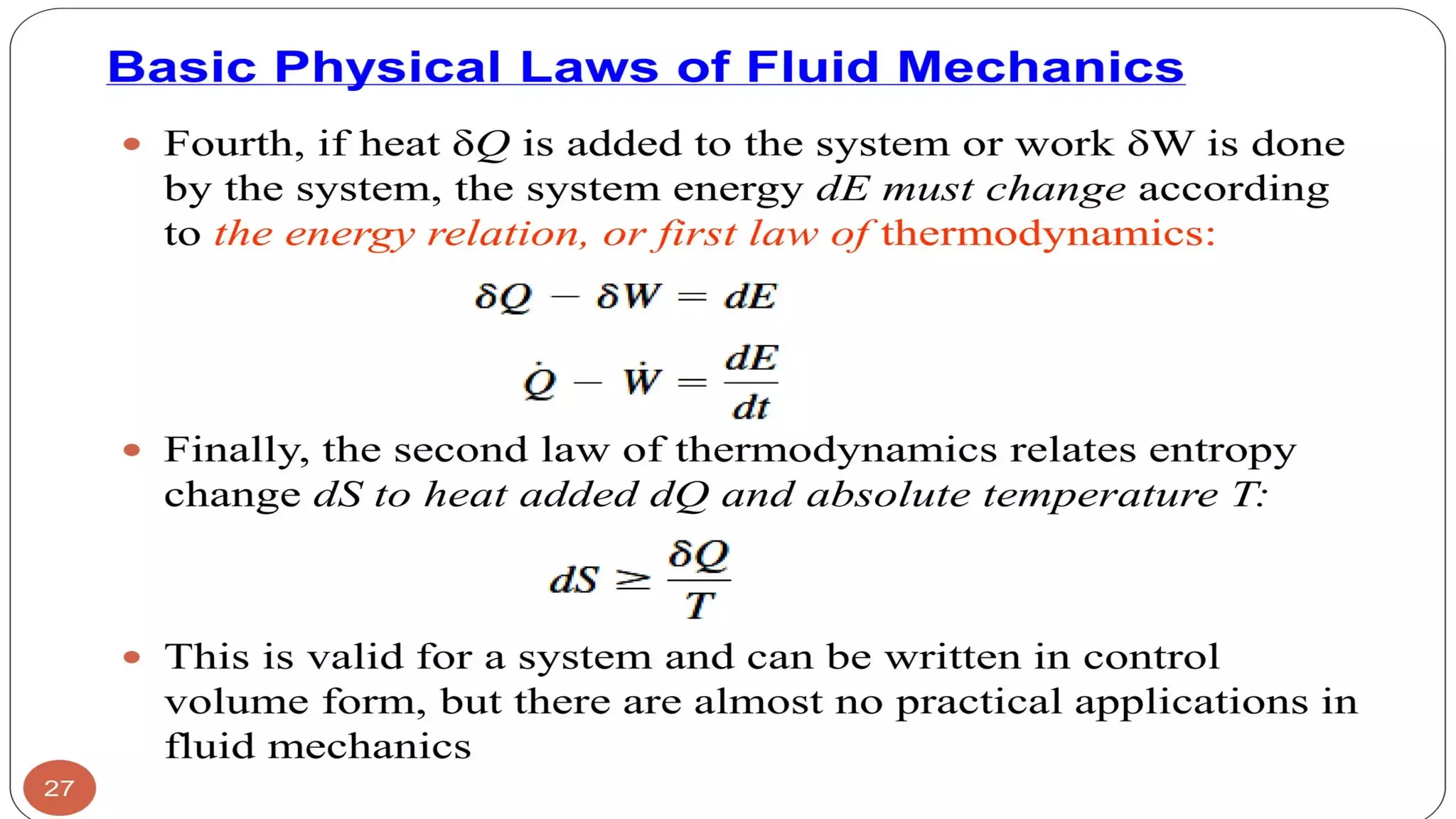 Basic concepts of fluid flow-fluid kinematics and dynamics
